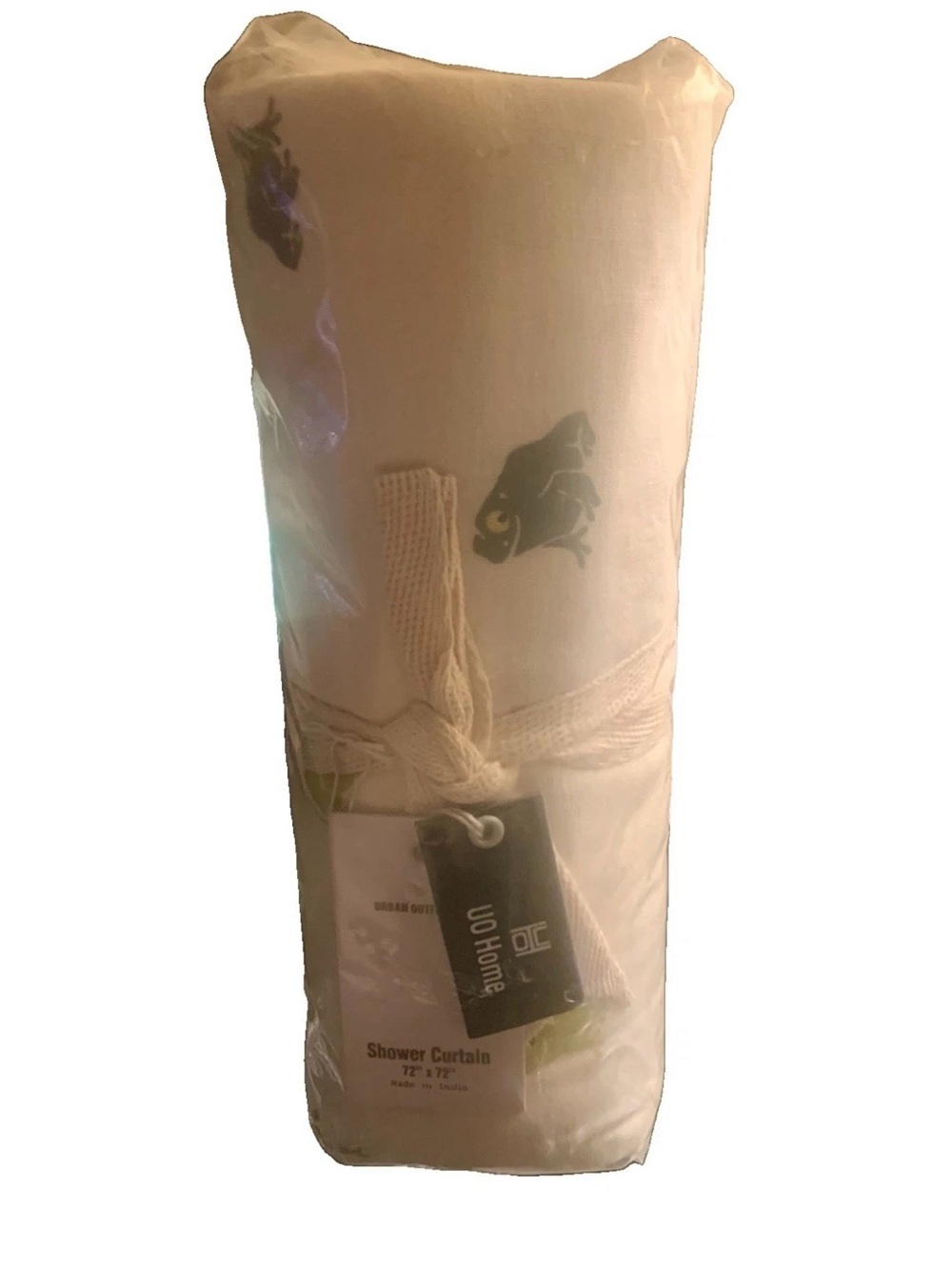 Urban Outfitters UO Home Frog Shower Curtain 72x72 Cotton NWT